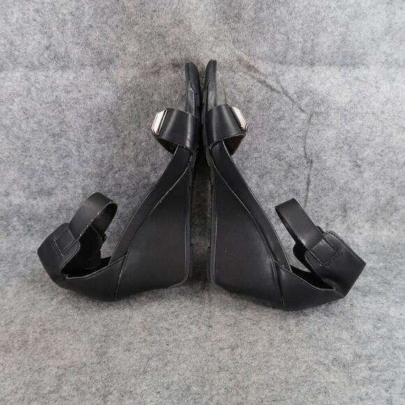 Kenneth Cole Shoes Womens 6 Sandal Wedge Pump Ankle Strap Fashion Reaction Black - Picture 9 of 14